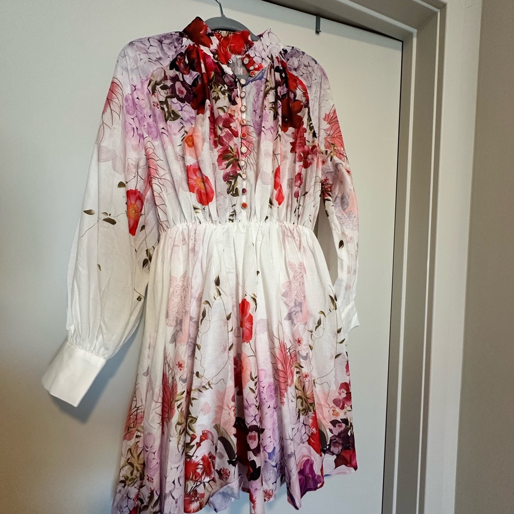 Elegant Floral Long Sleeve Dress